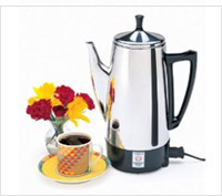 Product review of electric coffee percolator.