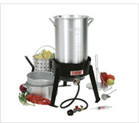 Product review of turkey fryer pot.