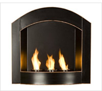 Small product picture of a wall mounted fireplace.